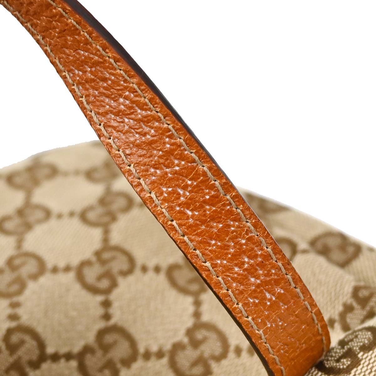 Gucci Beige Brown Canvas GG Handbag