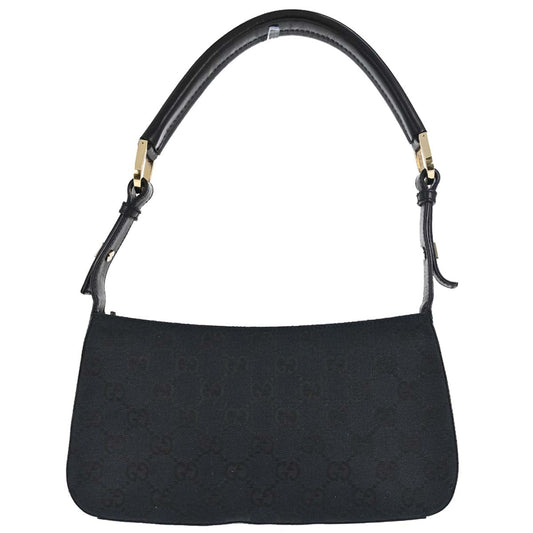 Gucci Black Canvas GG Handbag