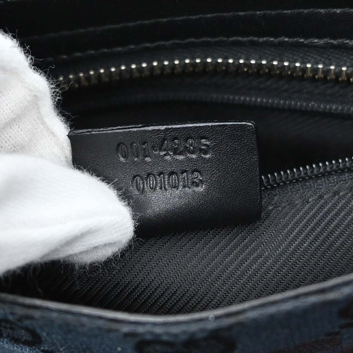 Gucci Black Canvas GG Handbag