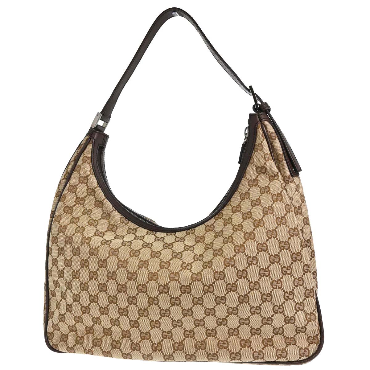 Gucci Beige Canvas GG Hobo Handbag