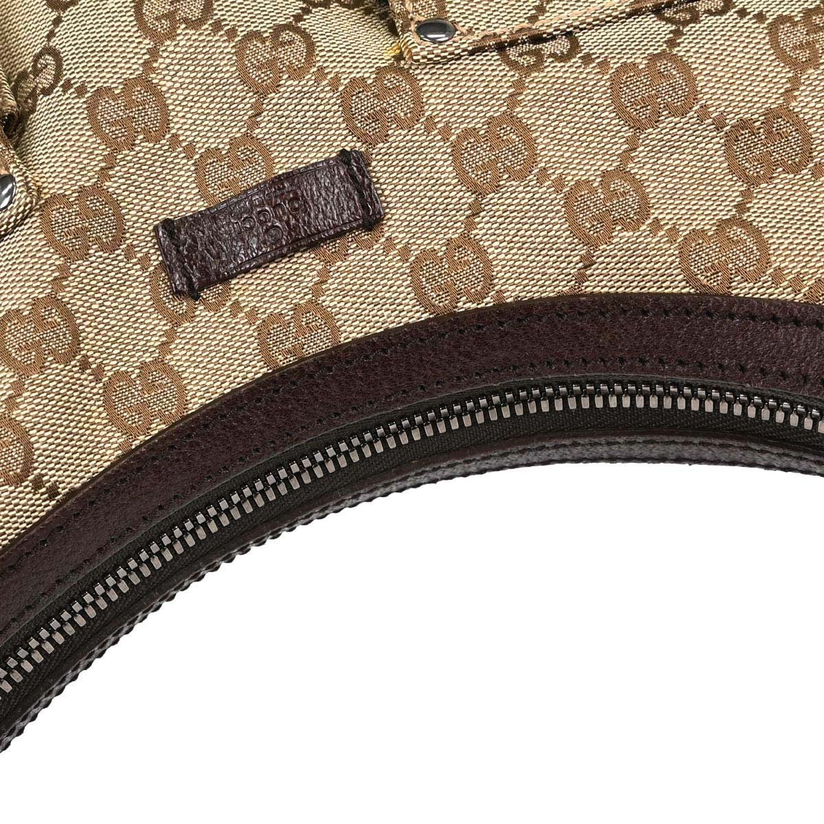 Gucci Beige Canvas GG Hobo Handbag