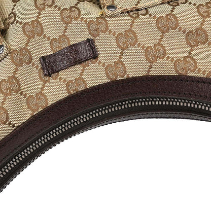 Gucci Beige Canvas GG Hobo Handbag