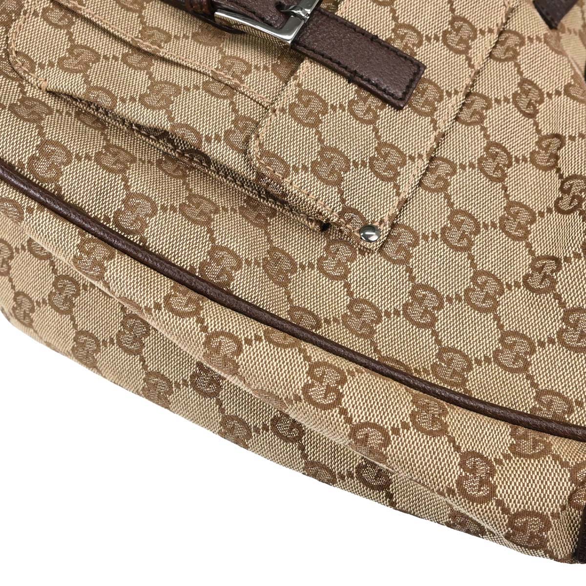 Gucci Beige Canvas GG Hobo Handbag