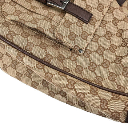 Gucci Beige Canvas GG Hobo Handbag