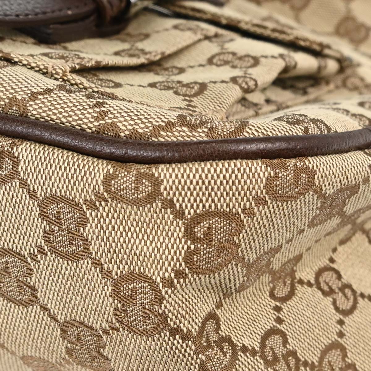 Gucci Beige Canvas GG Hobo Handbag