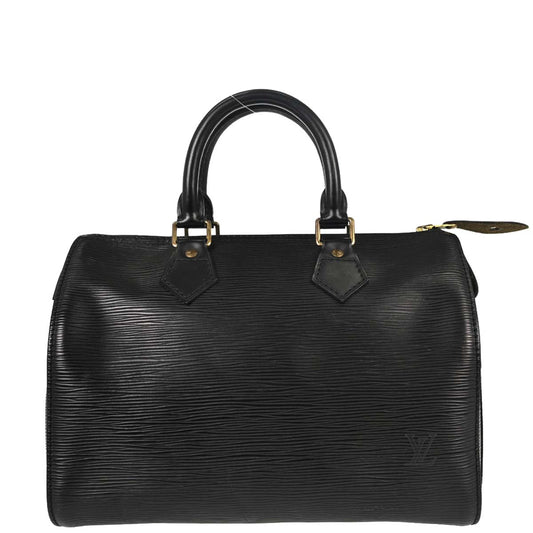 Louis Vuitton Black Epi Speedy 25 Handbag M43012