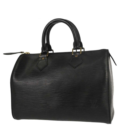 Louis Vuitton Black Epi Speedy 25 Handbag M43012