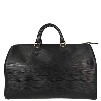 Louis Vuitton Black Epi Speedy 35 Handbag M42992