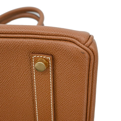 Hermes Gold Courchevel Birkin 35 Handbag