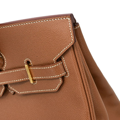 Hermes Gold Courchevel Birkin 35 Handbag