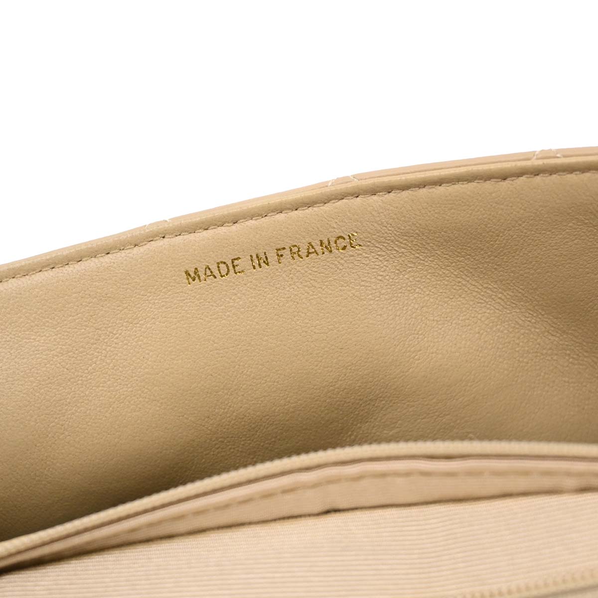 Chanel 1989-1991 Beige Lambskin Turnlock Small Full Flap Shoulder Bag
