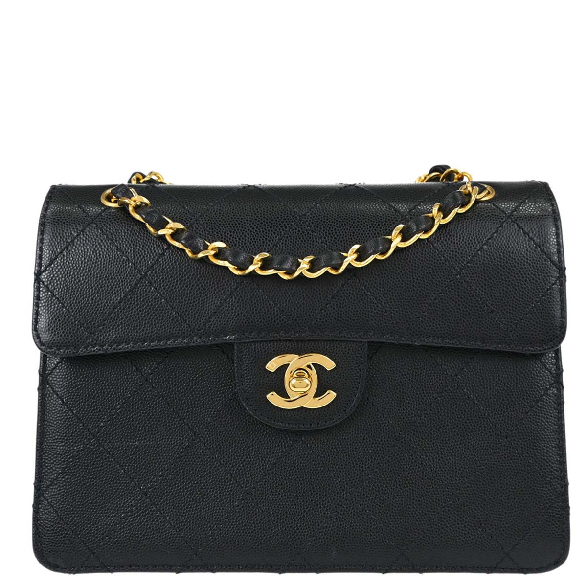 Chanel Black Caviar Skin Shoulder Bag