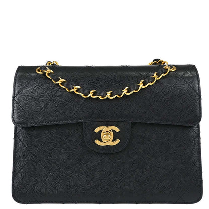 Chanel Black Caviar Skin Shoulder Bag