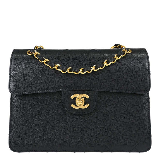 Chanel Black Caviar Skin Shoulder Bag