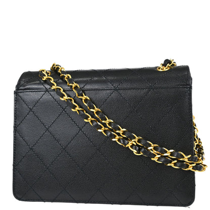 Chanel Black Caviar Skin Shoulder Bag