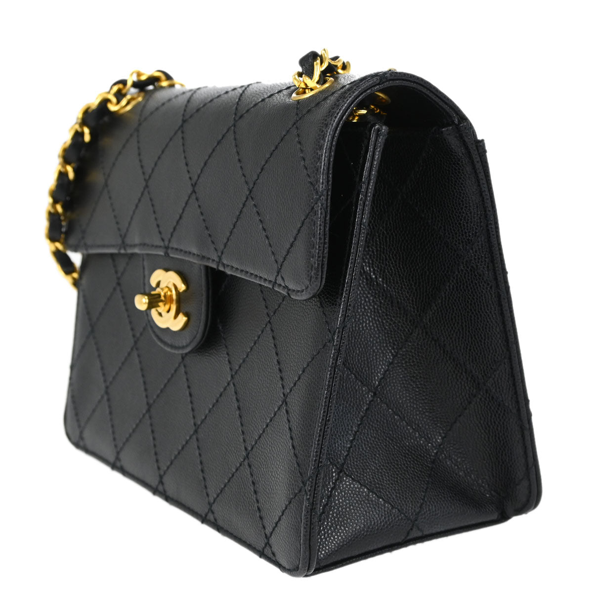 Chanel Black Caviar Skin Shoulder Bag