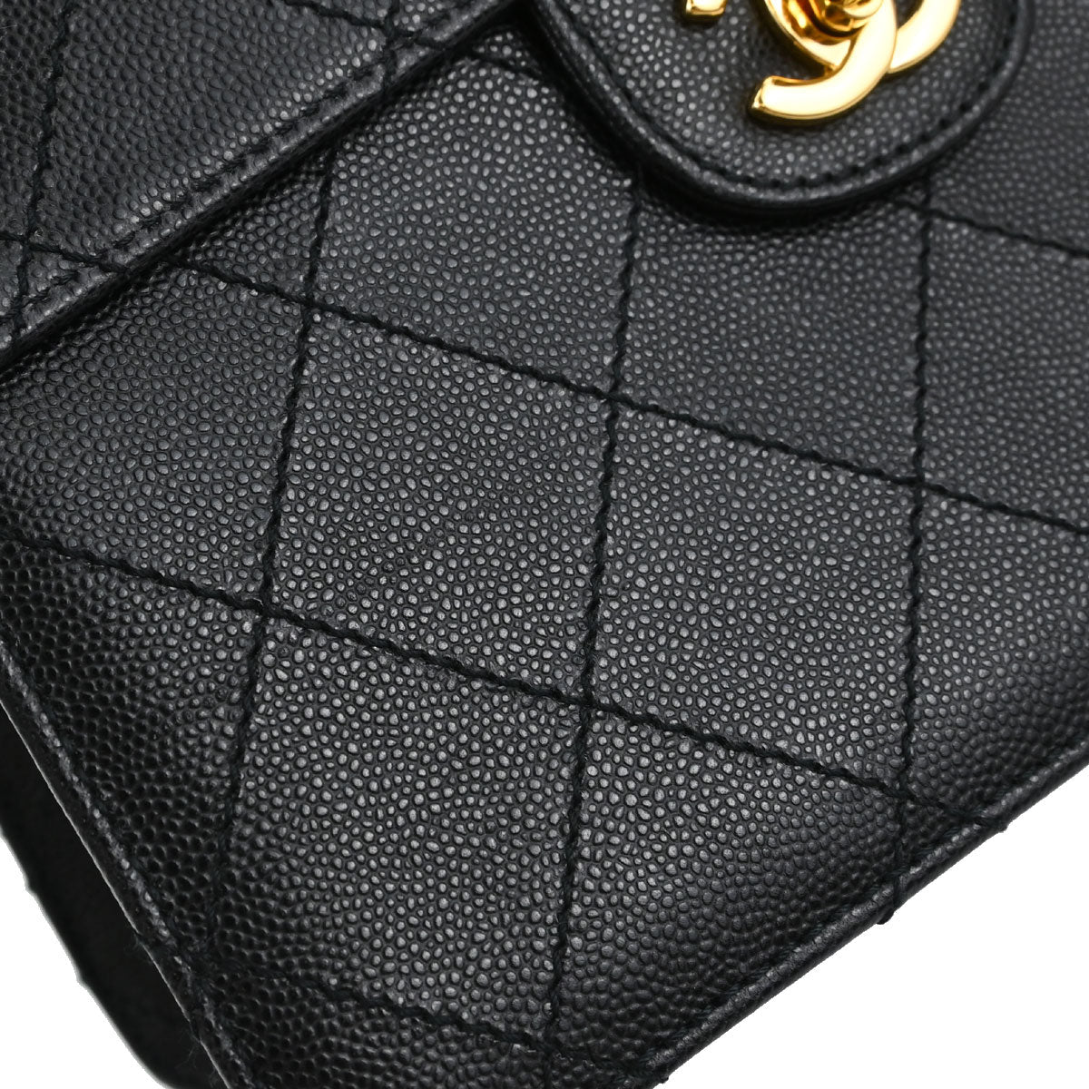 Chanel Black Caviar Skin Shoulder Bag