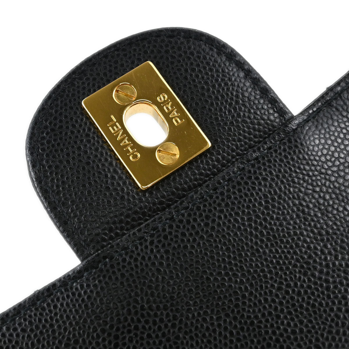 Chanel Black Caviar Skin Shoulder Bag