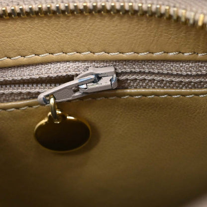 Chanel 2001-2003 Beige Caviar Skin Medallion Tote Handbag