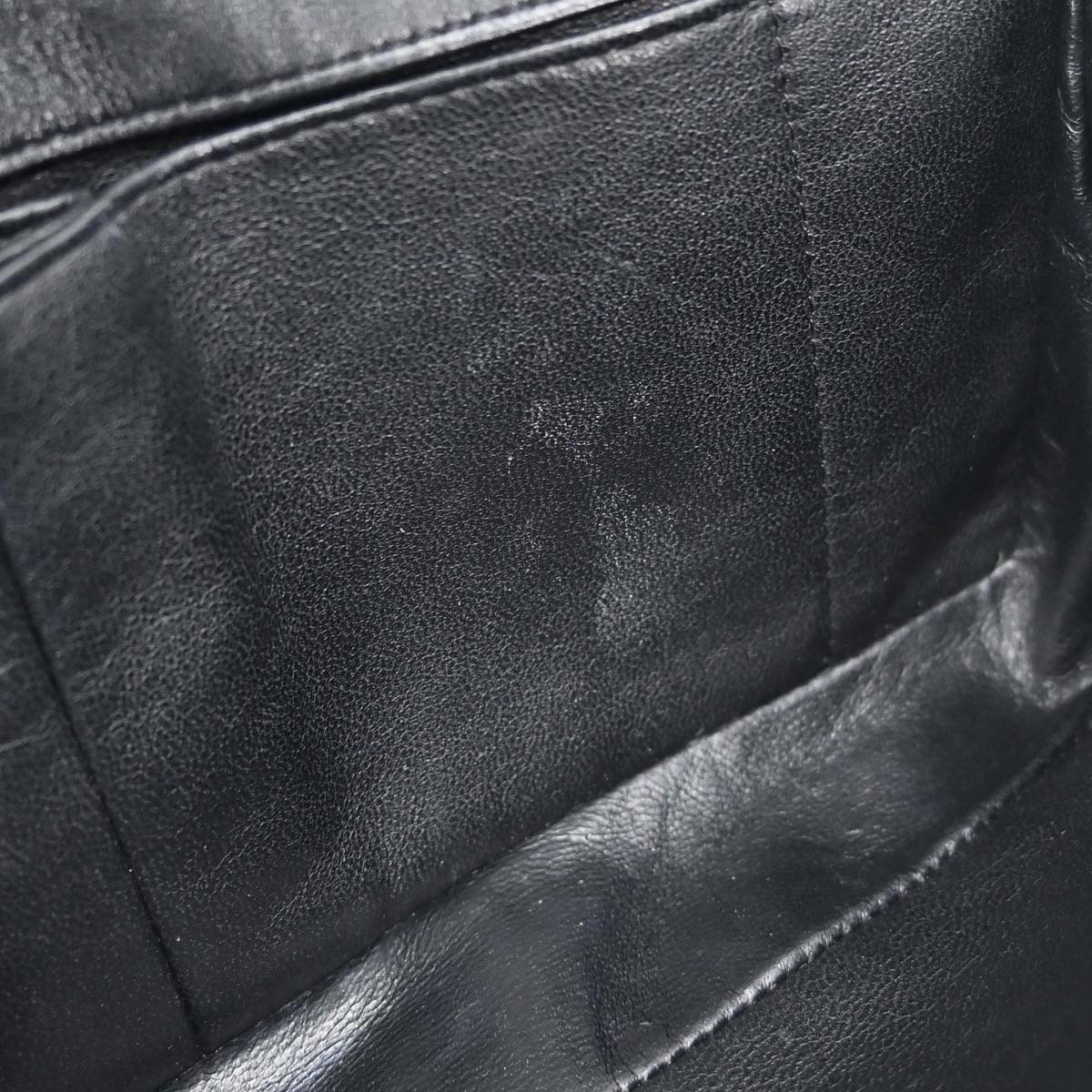 Chanel 2006-2008 Black Perforated Lambskin East West Shoulder Bag