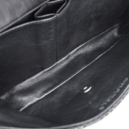 Chanel 2006-2008 Black Perforated Lambskin East West Shoulder Bag