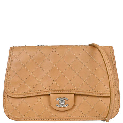 Chanel Brown Calfskin Wild Stitch Shoulder Bag