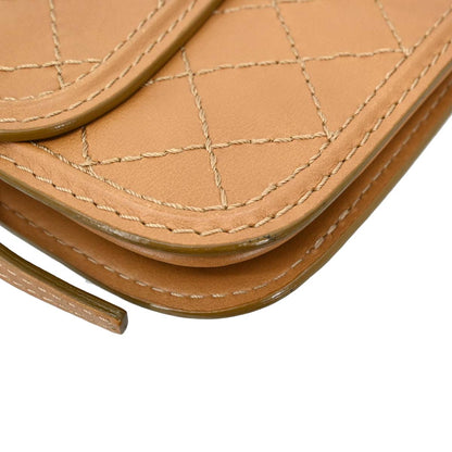 Chanel Brown Calfskin Wild Stitch Shoulder Bag