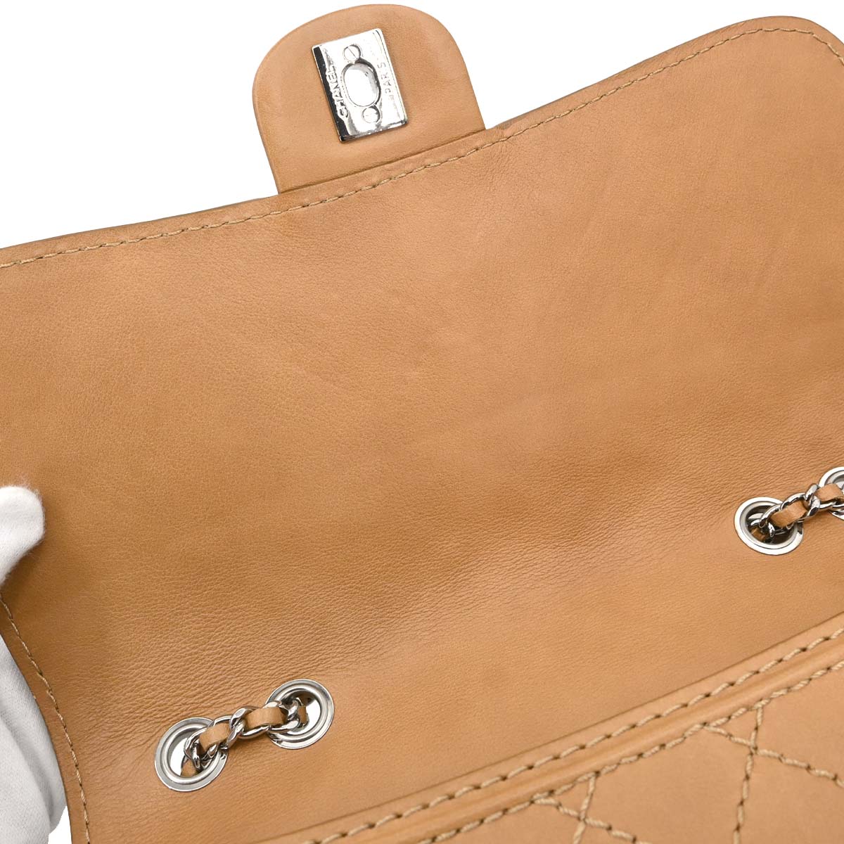 Chanel Brown Calfskin Wild Stitch Shoulder Bag