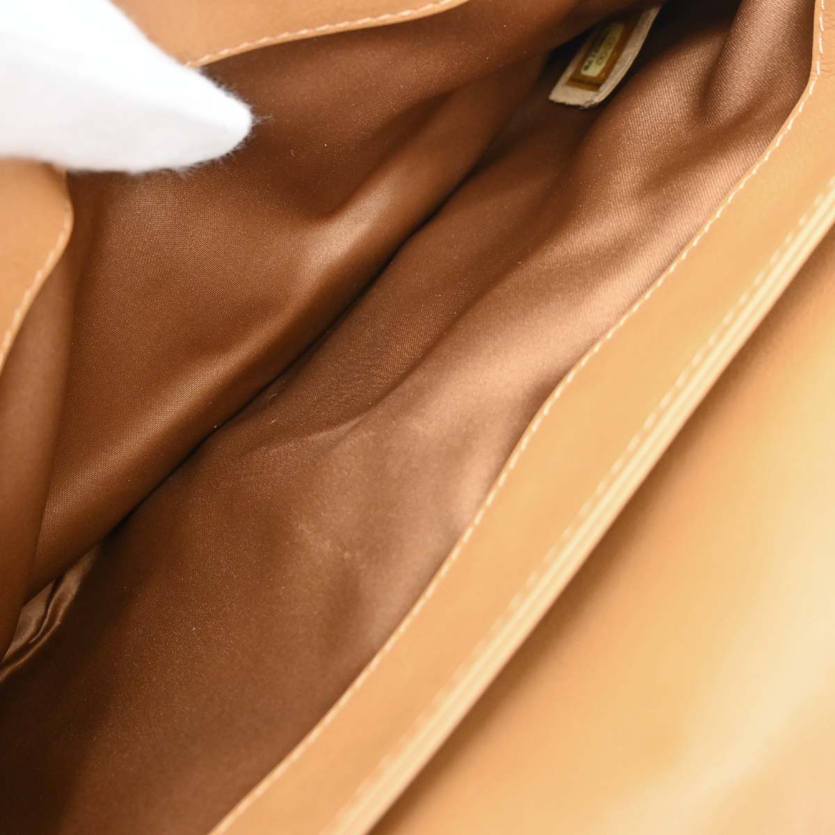 Chanel Brown Calfskin Wild Stitch Shoulder Bag