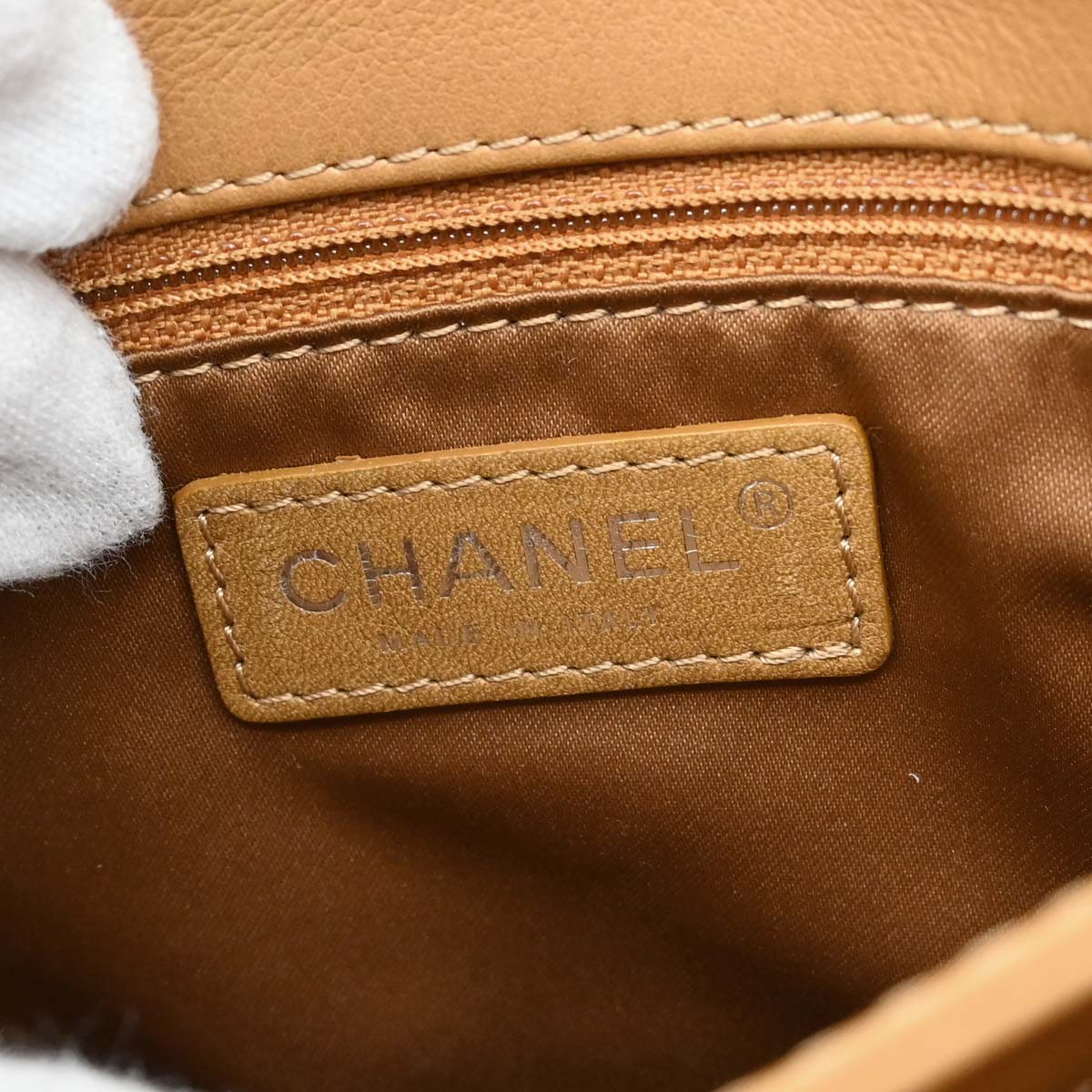 Chanel Brown Calfskin Wild Stitch Shoulder Bag