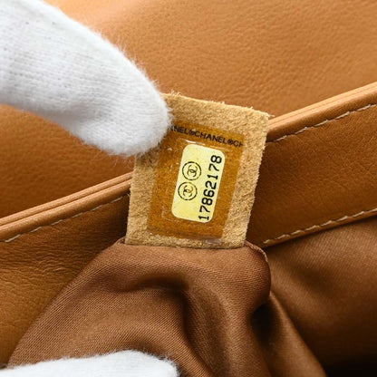 Chanel Brown Calfskin Wild Stitch Shoulder Bag