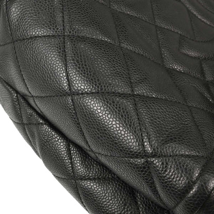 Chanel Black Caviar Skin Timeless Shopping Tote Chain Handbag