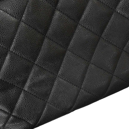 Chanel Black Caviar Skin Timeless Shopping Tote Chain Handbag