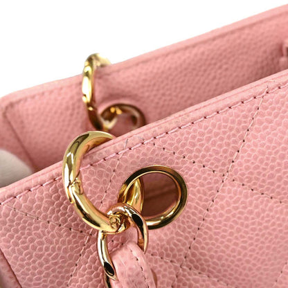 Chanel 2003-2004 Pink Caviar Skin Petite Shopping Tote PST Chain Handbag