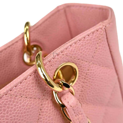 Chanel 2003-2004 Pink Caviar Skin Petite Shopping Tote PST Chain Handbag
