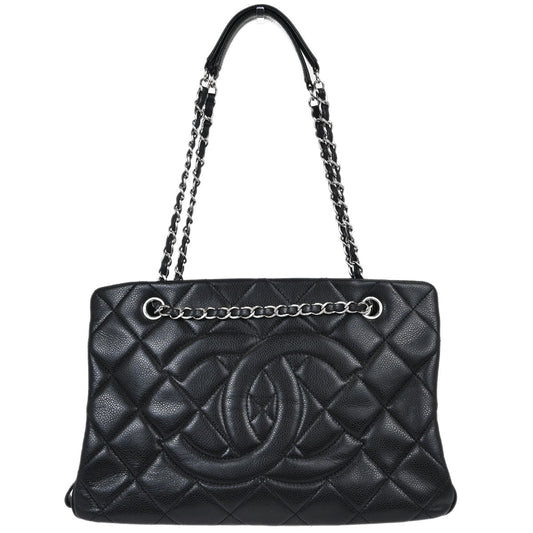 Chanel Black Caviar Skin Timeless Tote Bag