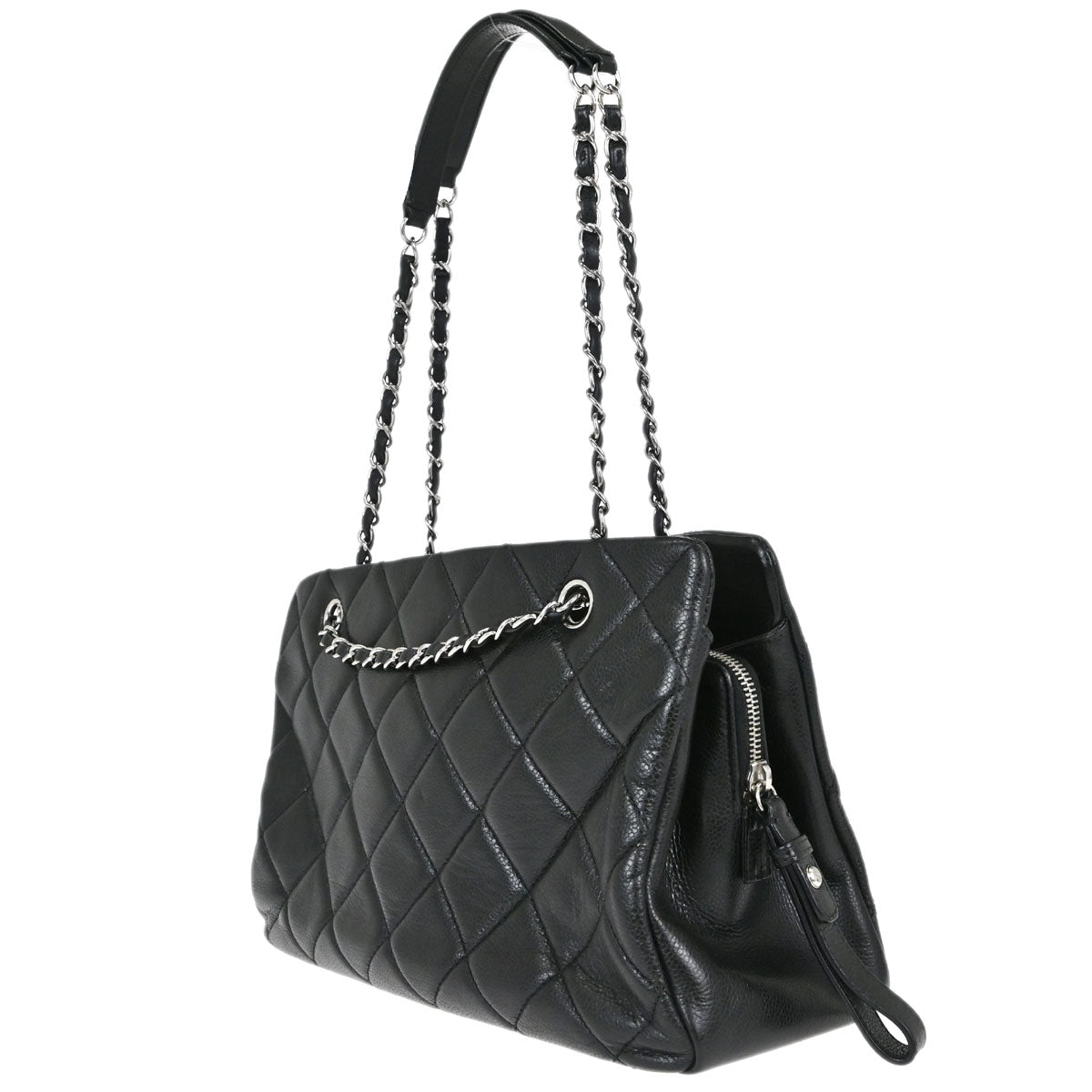 Chanel Black Caviar Skin Timeless Tote Bag