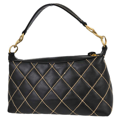 Chanel 2005-2006 Black Calfskin Wild Stitch Handbag