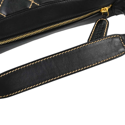 Chanel 2005-2006 Black Calfskin Wild Stitch Handbag
