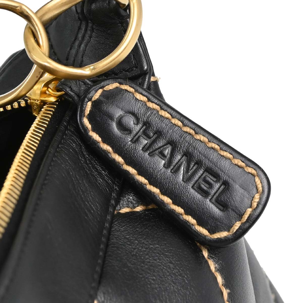 Chanel 2005-2006 Black Calfskin Wild Stitch Handbag