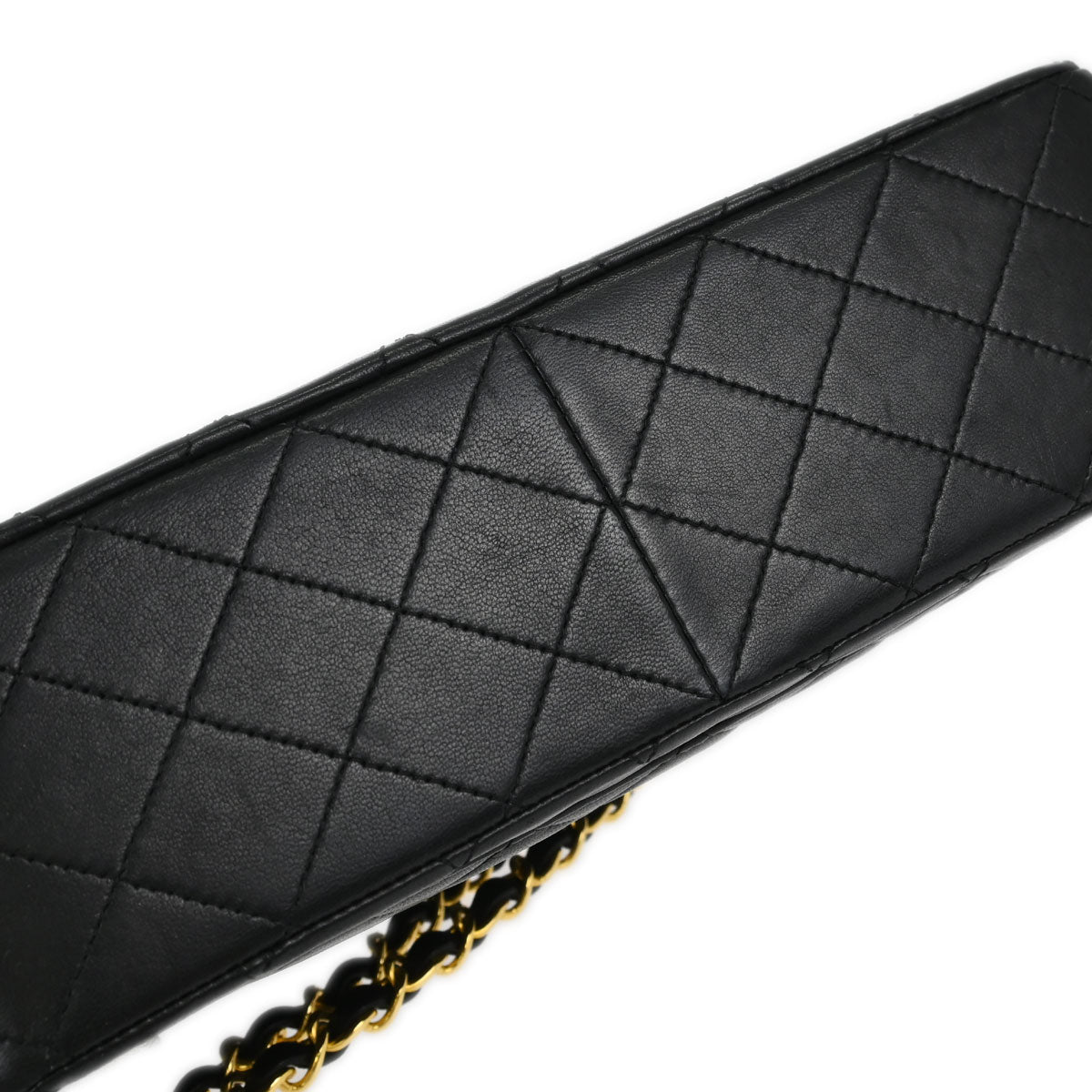 Chanel Black Lambskin Double Flap Shoulder Bag