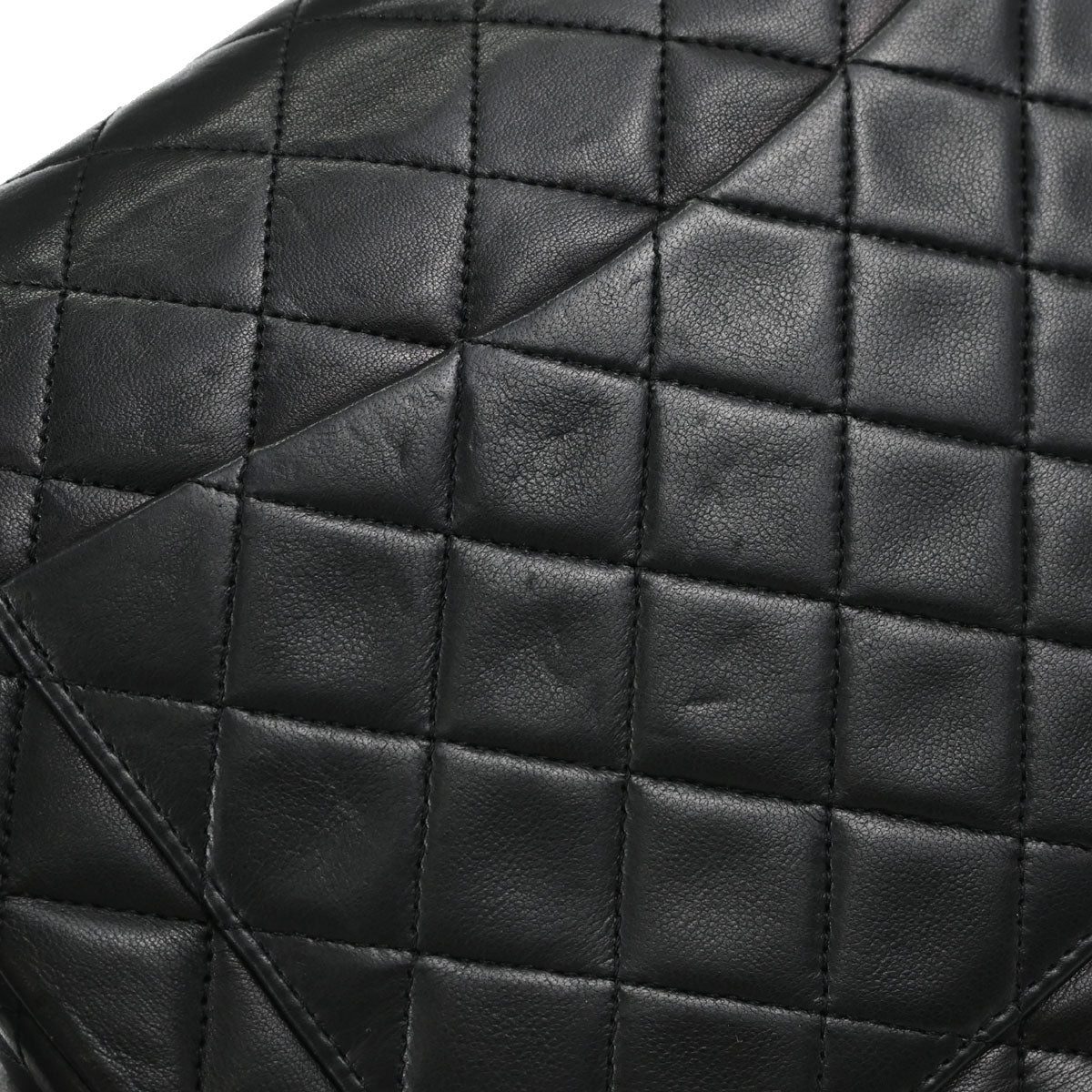 Chanel Black Lambskin Double Flap Shoulder Bag