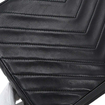 Chanel 1991-1994 Black Lambskin Chevron Camera Bag Small