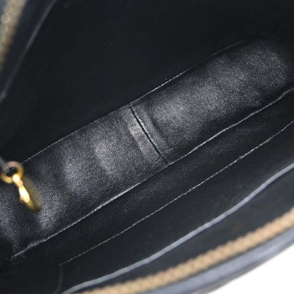 Chanel 1991-1994 Black Lambskin Chevron Camera Bag Small