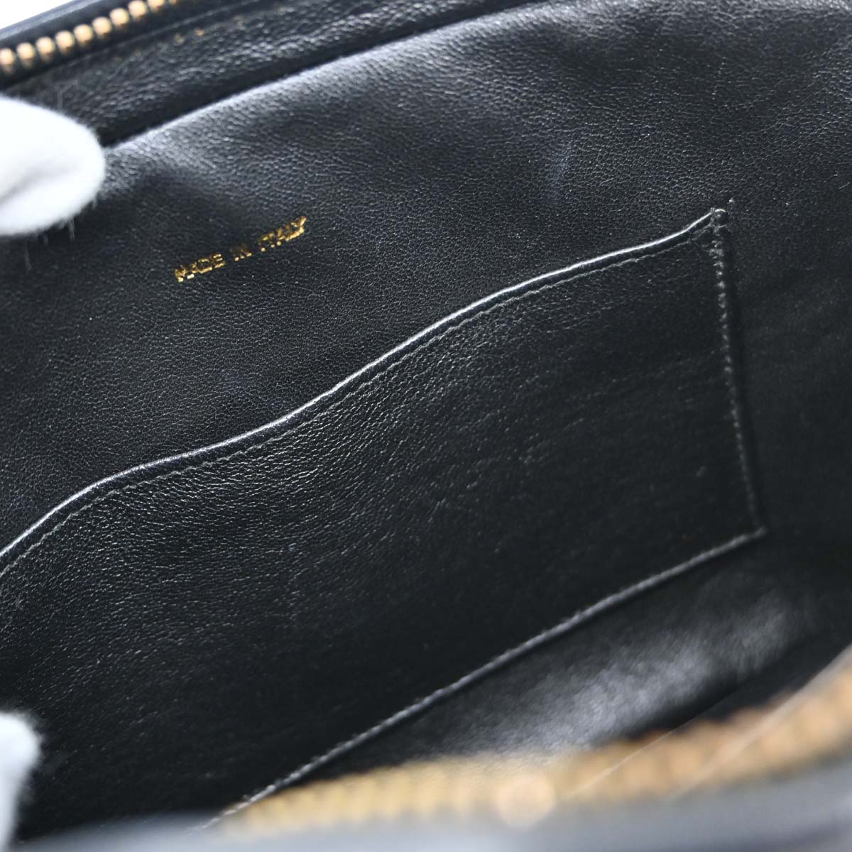 Chanel 1991-1994 Black Lambskin Chevron Camera Bag Small