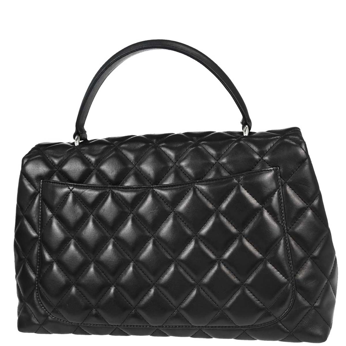 Chanel 2005-2006 Black Lambskin Top Handle Handbag