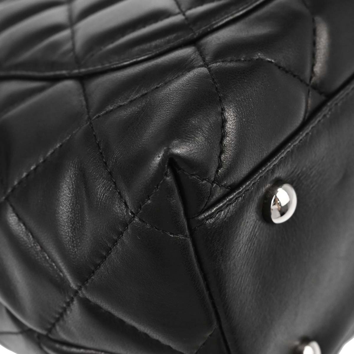 Chanel 2005-2006 Black Lambskin Top Handle Handbag