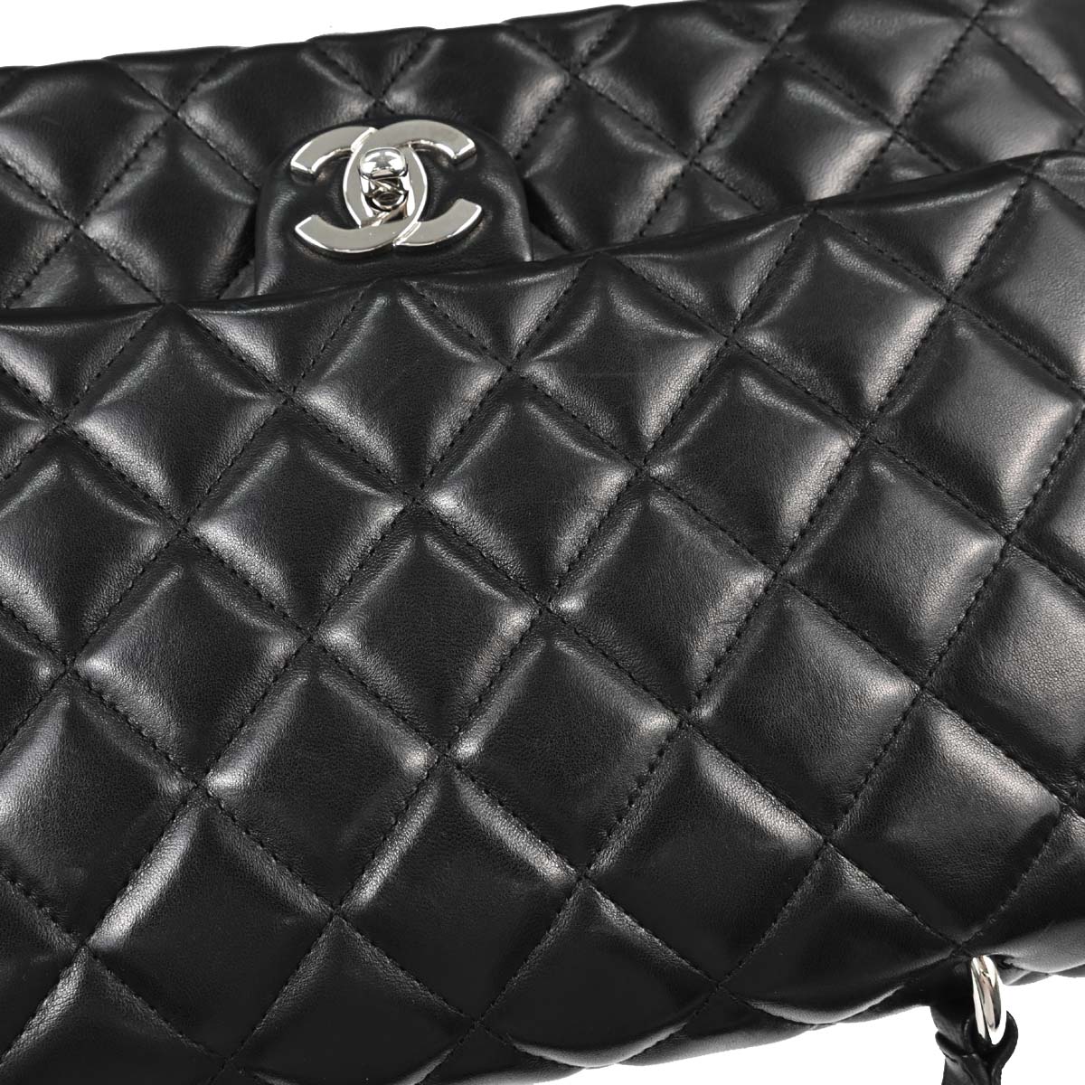 Chanel 2005-2006 Black Lambskin Top Handle Handbag