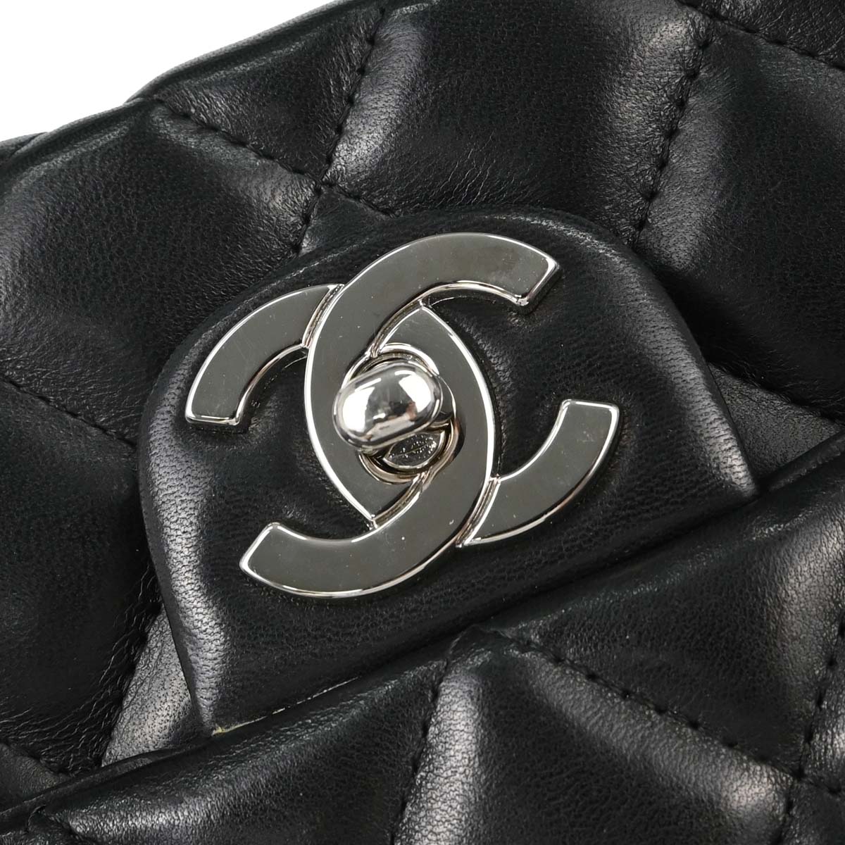 Chanel 2005-2006 Black Lambskin Top Handle Handbag