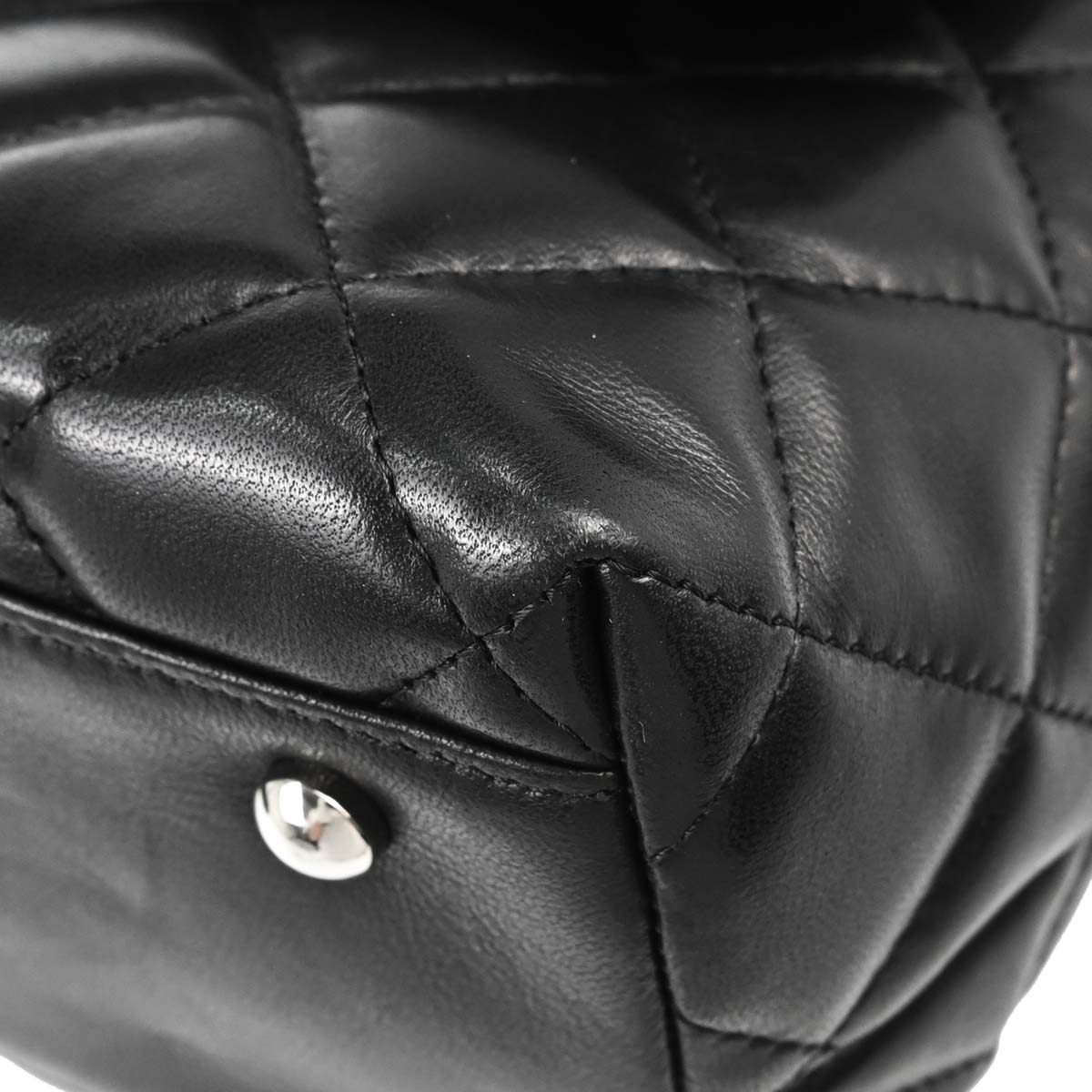 Chanel 2005-2006 Black Lambskin Top Handle Handbag
